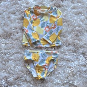 Baby swimsuit, lemons